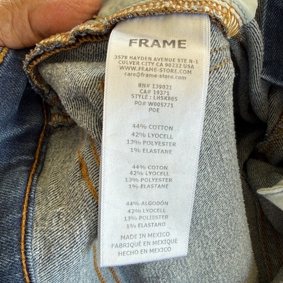 Frame Le High Skinny Jeans Super Stretch High Rise in Poe: Size 25 - Picture 11 of 12